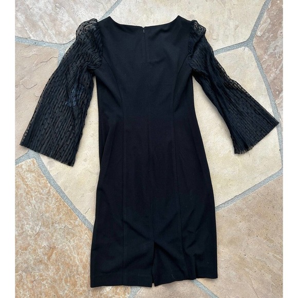 Jessica Howard Dress Size 6 Women Sheath Stretch Sheer Long Sleeve NWT - Picture 3 of 4